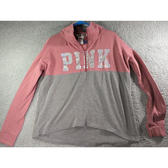 PINK Victoria's Secret Pink and Gray Hoodie - Picture 1 of 5